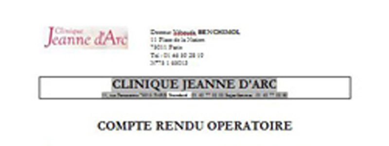 compte rendu operatoire